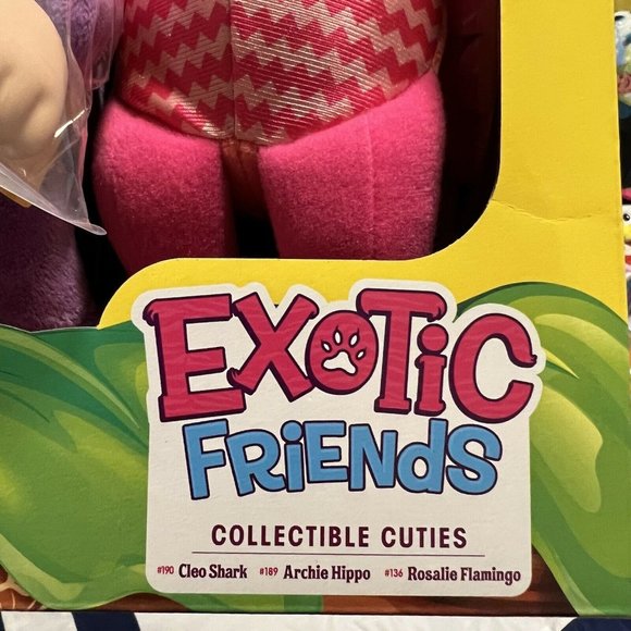 Cabbage Patch Kids Exotic Friends Collectible Cuties Shark, Hippo, Flamingo NIB - Picture 4 of 5